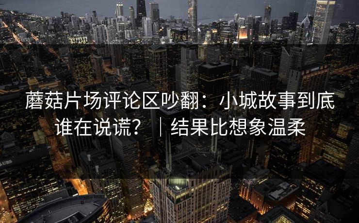 蘑菇片场评论区吵翻：小城故事到底谁在说谎？｜结果比想象温柔