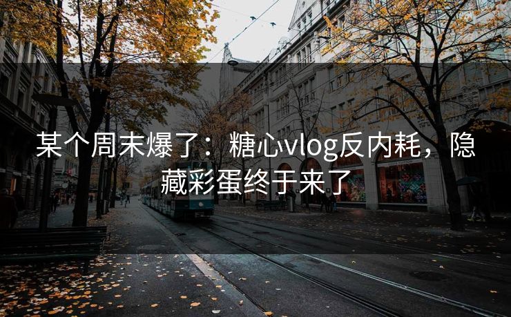 某个周末爆了：糖心vlog反内耗，隐藏彩蛋终于来了